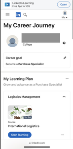 Screenshot of your personalized LinkedIn Learning page