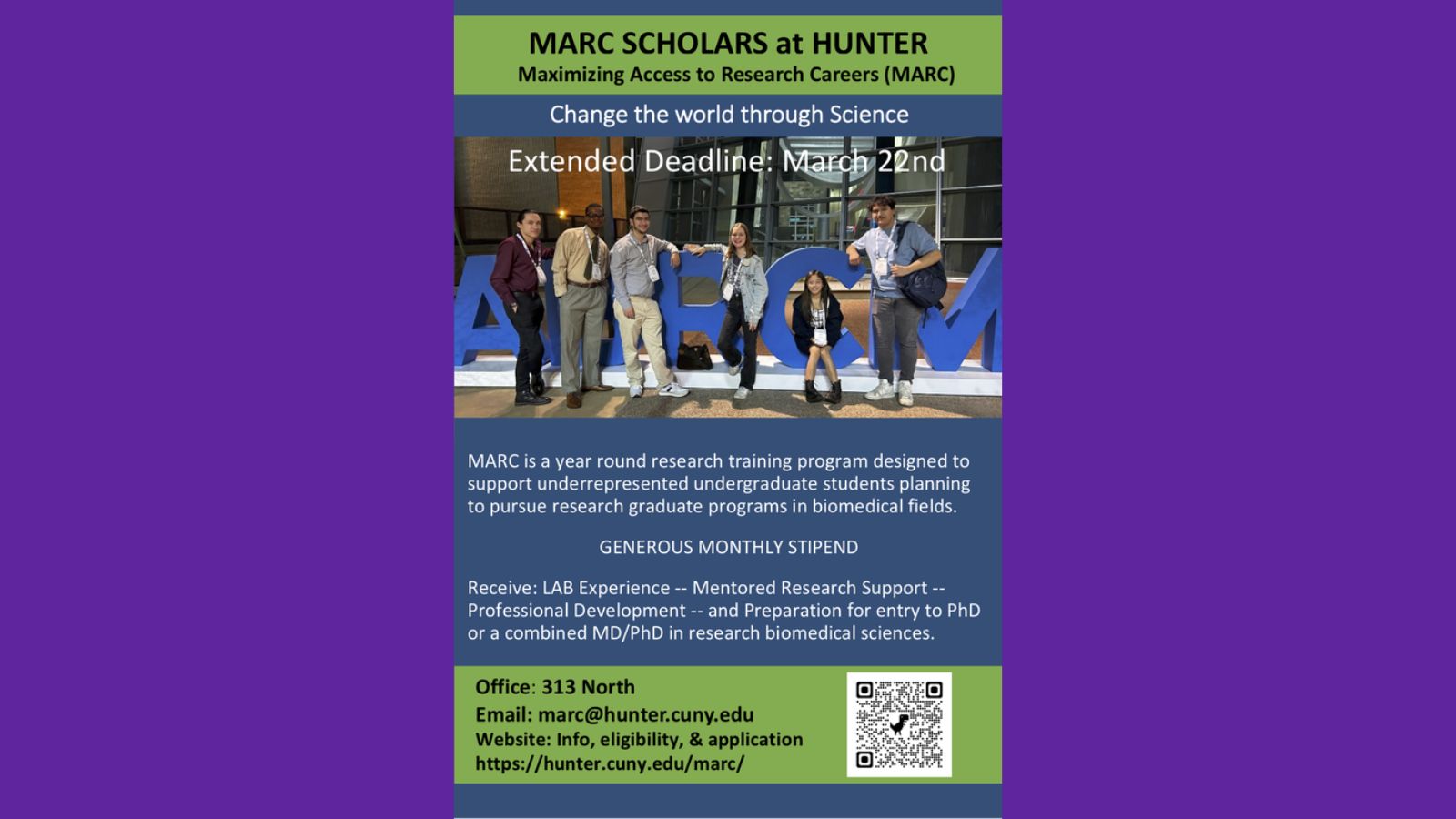 MARC Scholars at Hunter Flyer