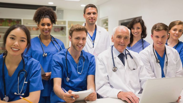 medical school students in a group photo