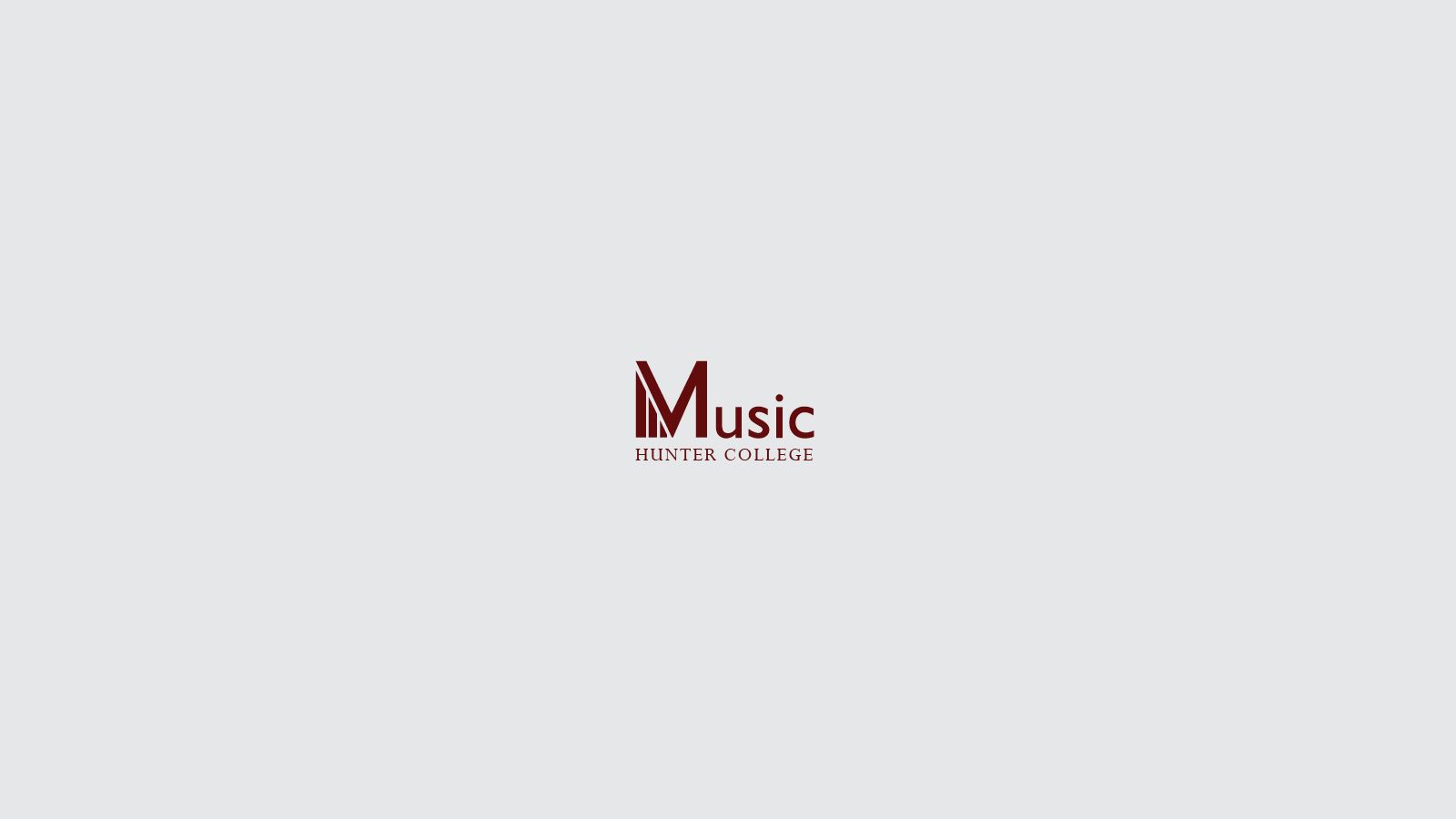 Music department logo on a grey background.