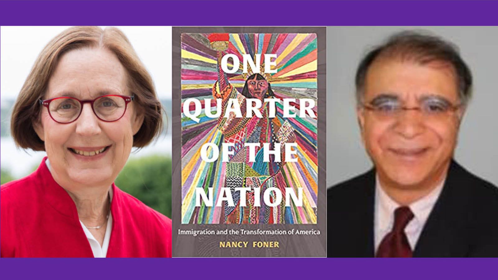 (From left) Nancy Foner and Muzaffar Chishti