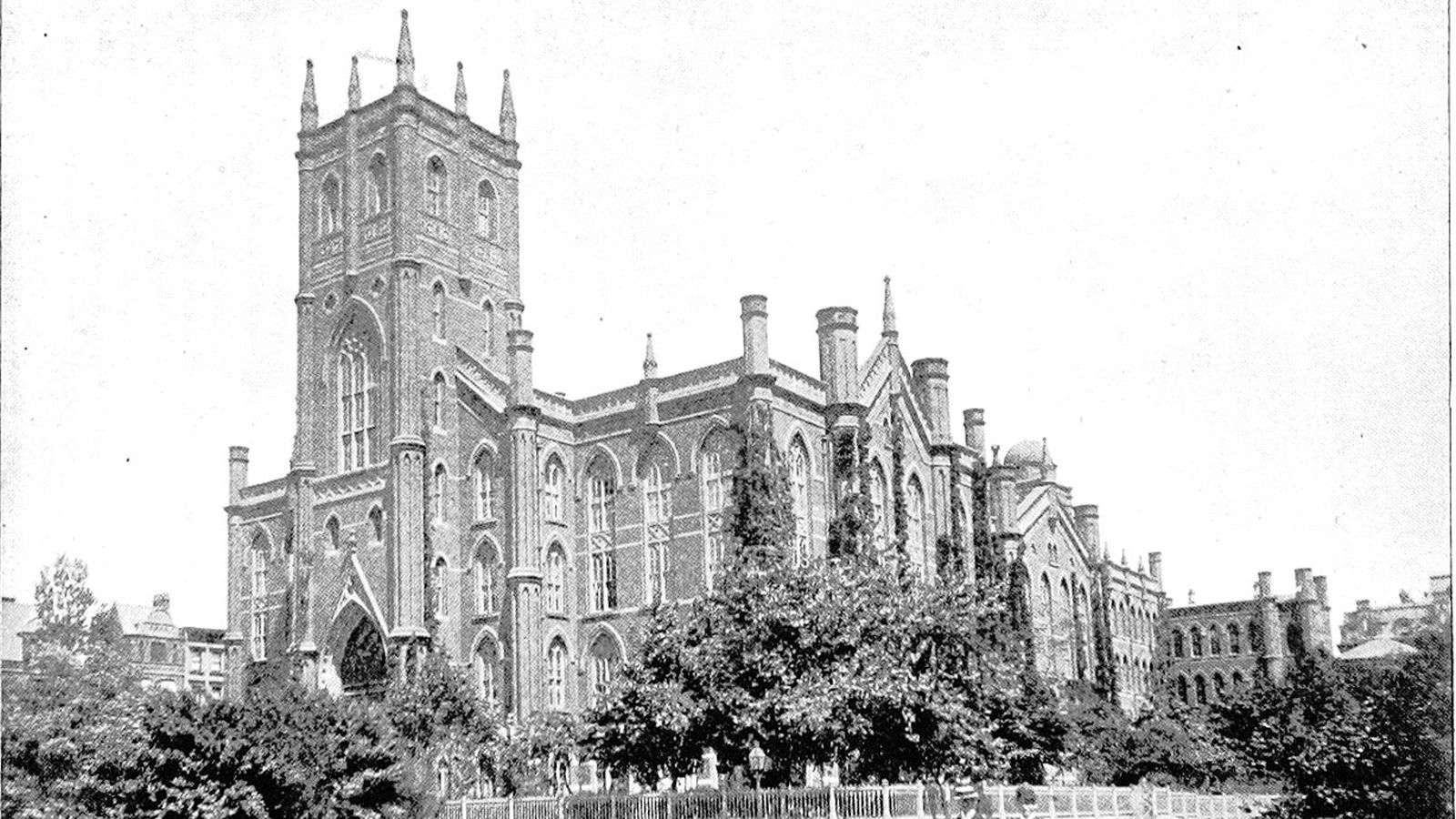 An 1863 photograph of Normal College in New York City, which would later be renamed to Hunter College.