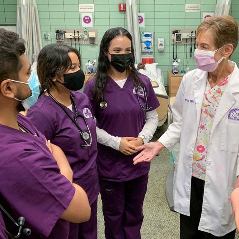nursing Hunter students in medical lab