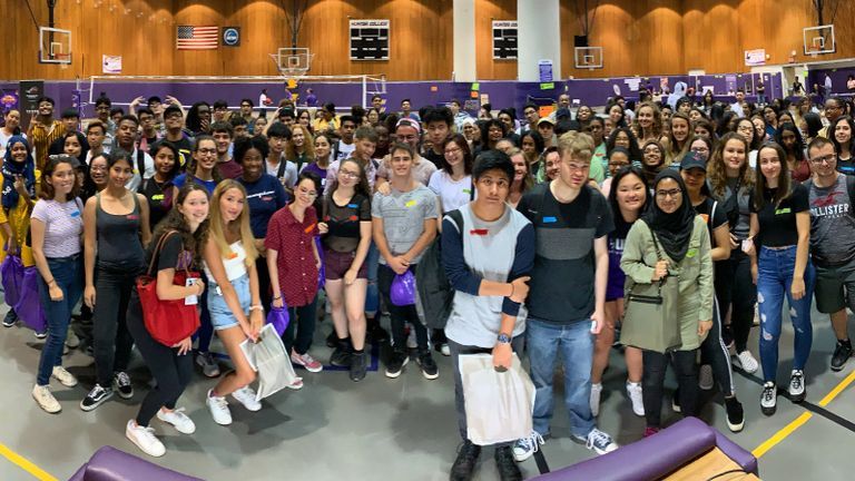 Hunter College students orientation.