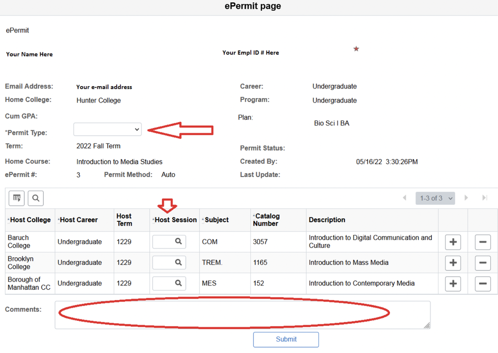 permit type host session