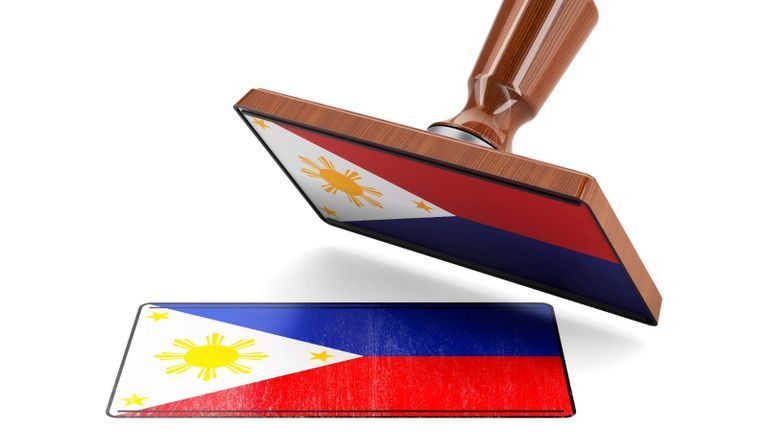 Philippines flag stamp.