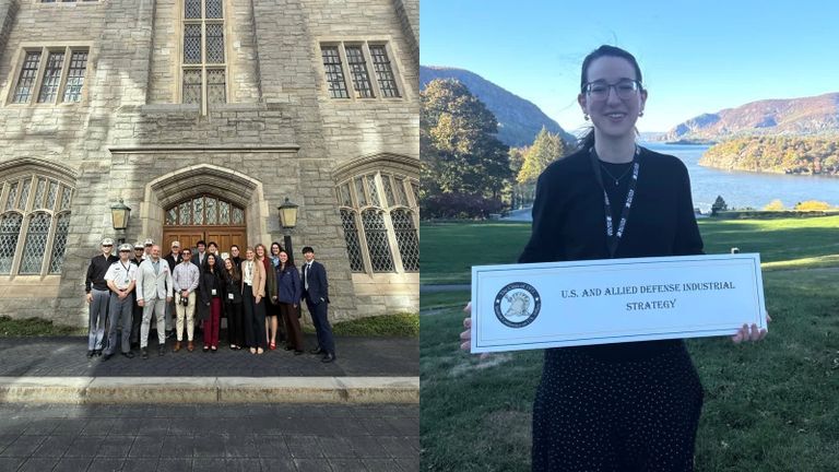 Annual Student Conference on U.S. Affairs (SCUSA) held at The United States Military Academy, West Point. With Hunter College representative Maisie Haft.