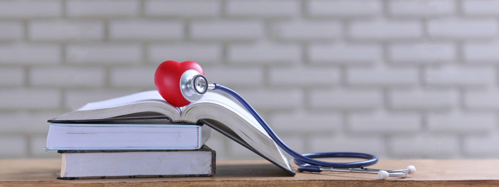 stethoscope on textbooks