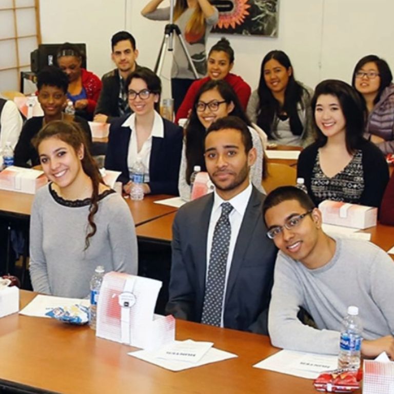 Pre-Law students attending workshop