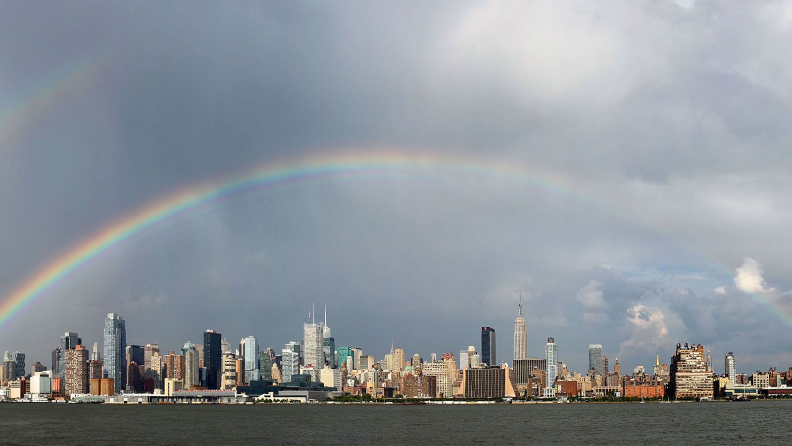 rainbow city landscape