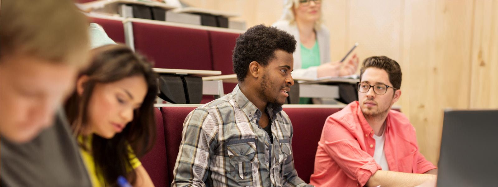 students in a lecture hall