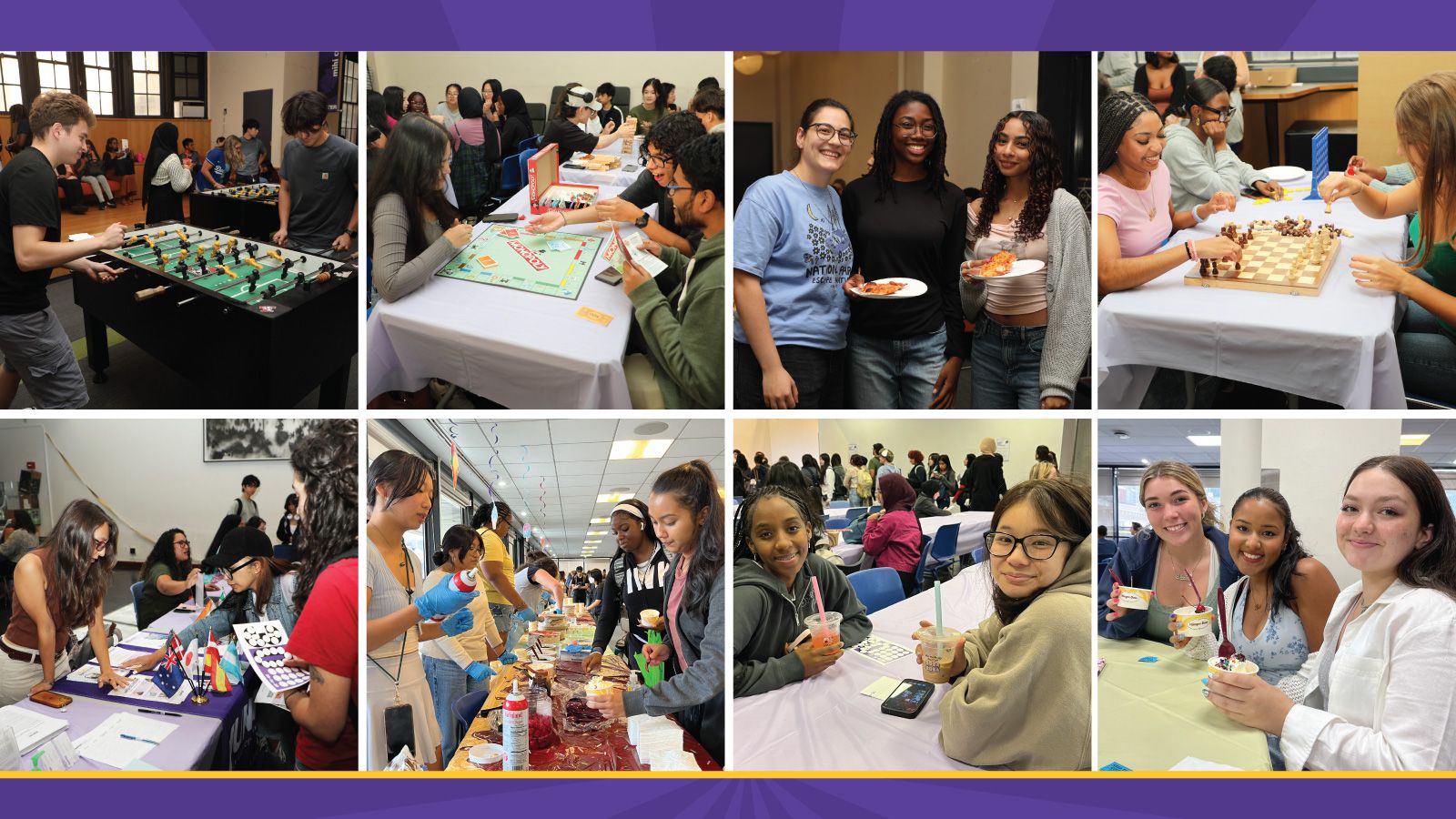 hunter students enjoying a variety of welcome week events