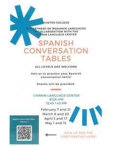 Spanish Conversation Event Poster