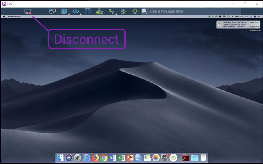 Disconnect screenshot
