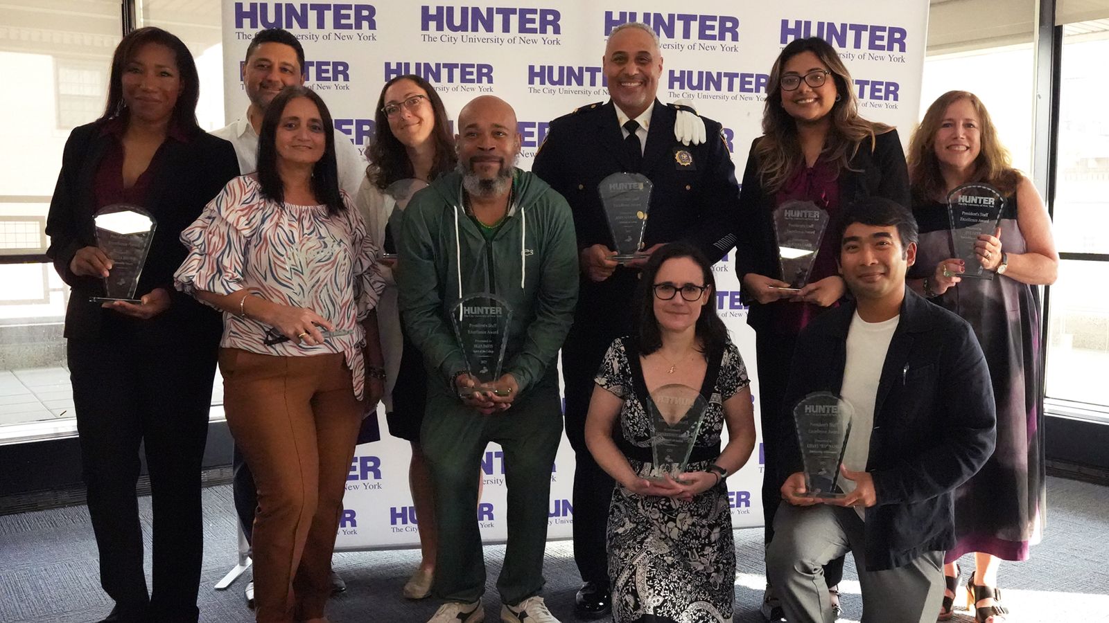 Staff Excellence Award winners posing for a picture