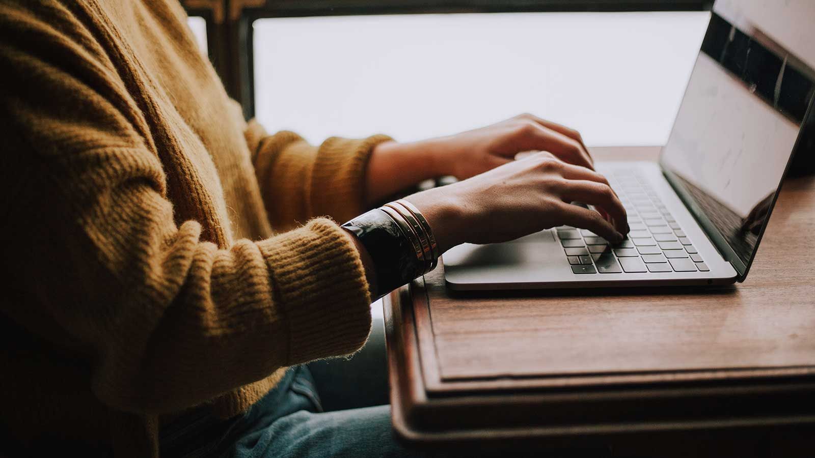 student on laptop