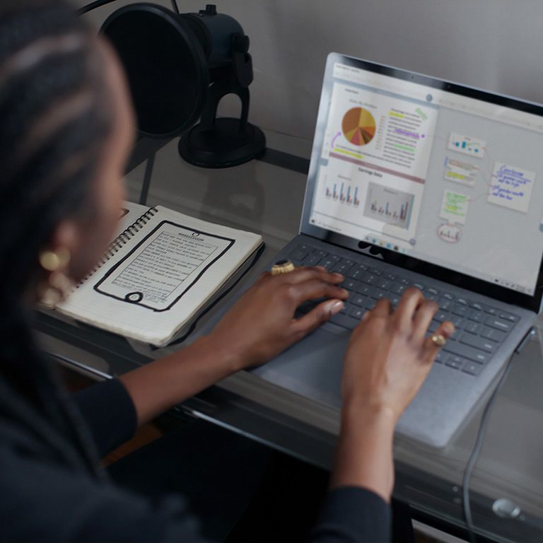 student working on computer