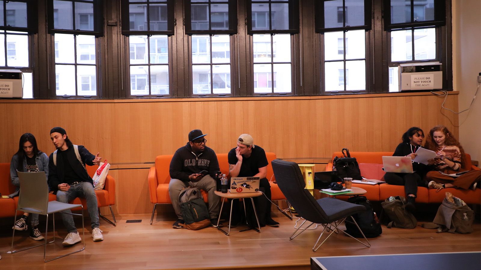 Students relaxing in the new Student Union