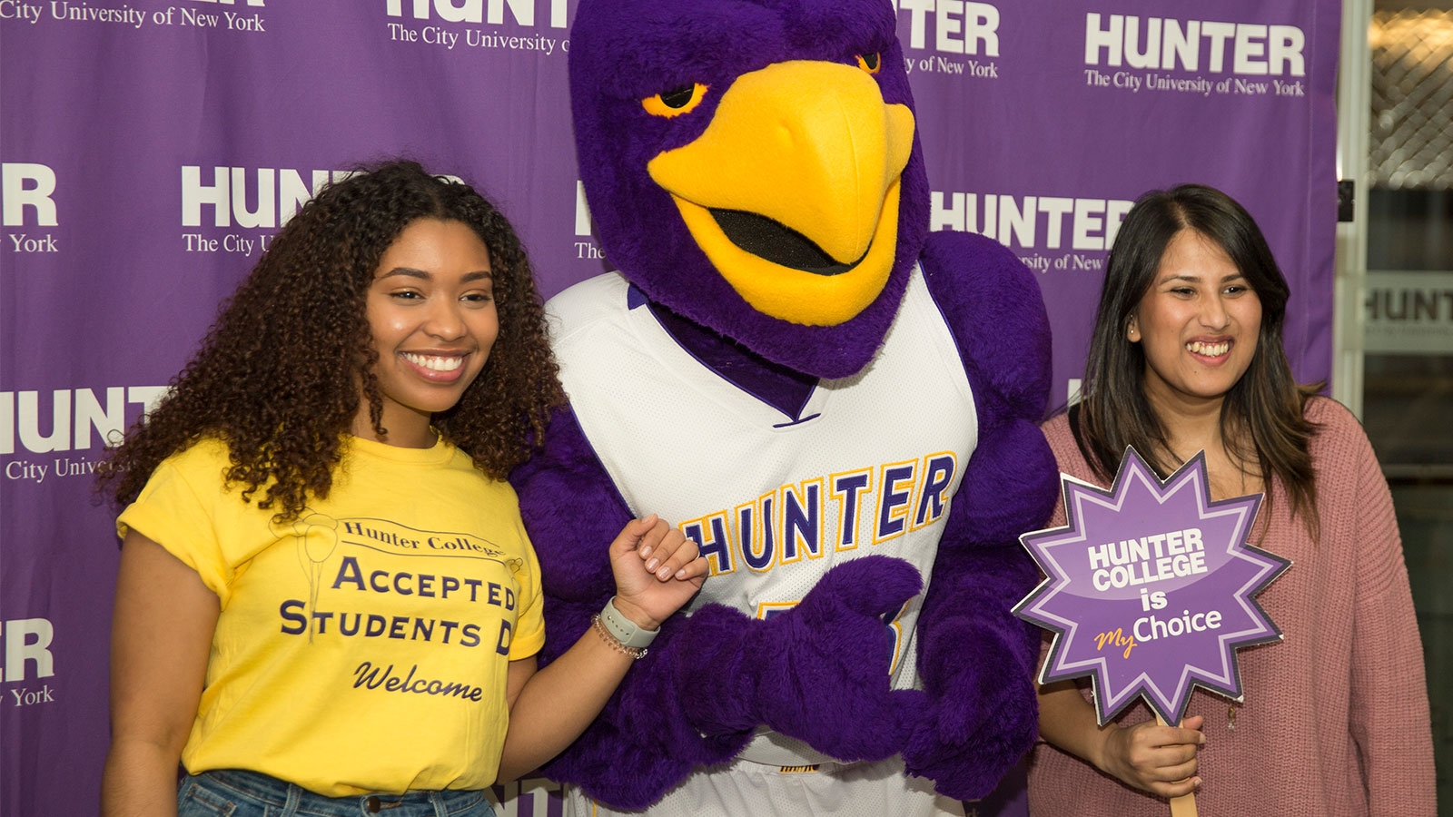accepted students with hawk