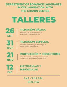 Talleres Fall 2024 Event Poster