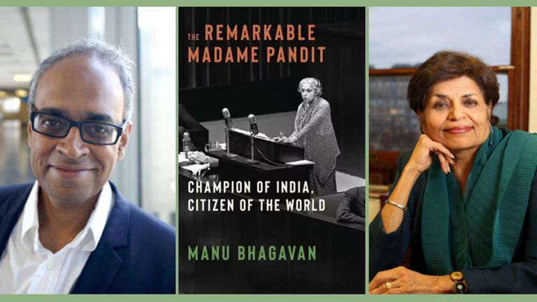 From left: Manu Bhagavan and Vishakha Desai