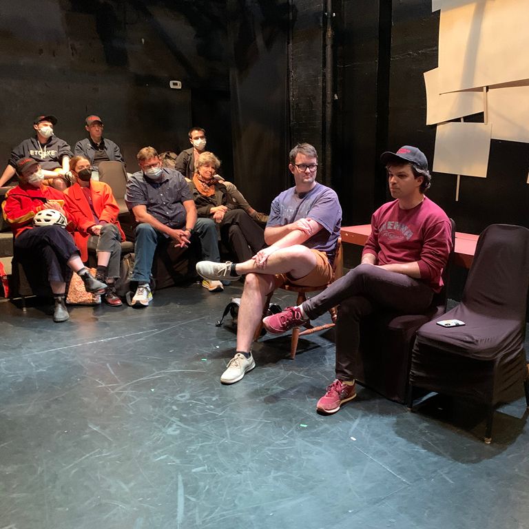 Hunter students at a performance at The Tank