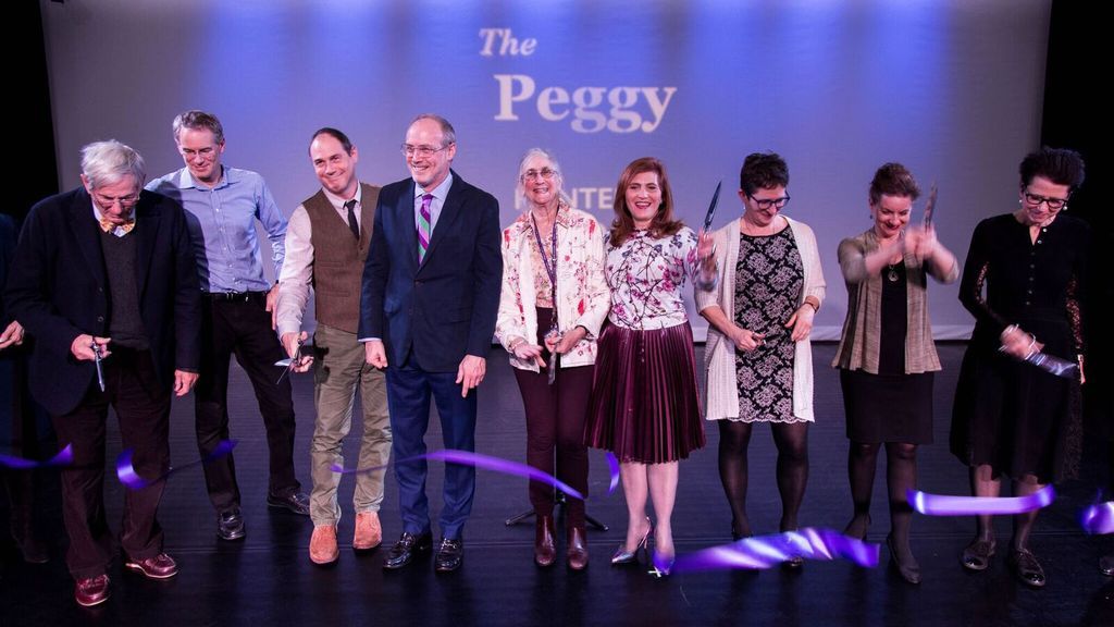 the peggy ribbon cutting