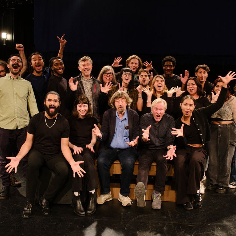 Trevor Nunn and MFA students pose for photo