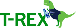 CUNY T-Rex dino graphic