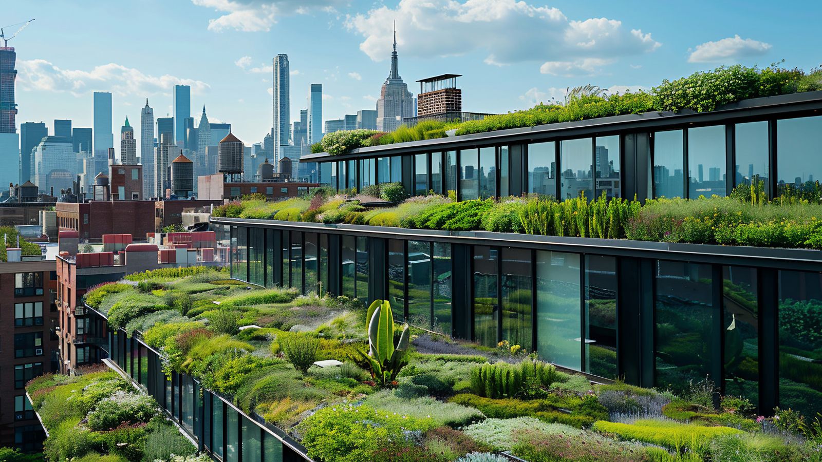 Urban rooftop garden