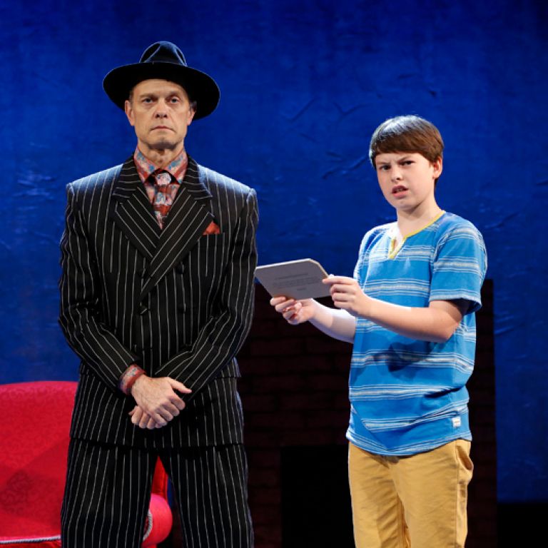 Actor on stage at the Vineyard Theatre