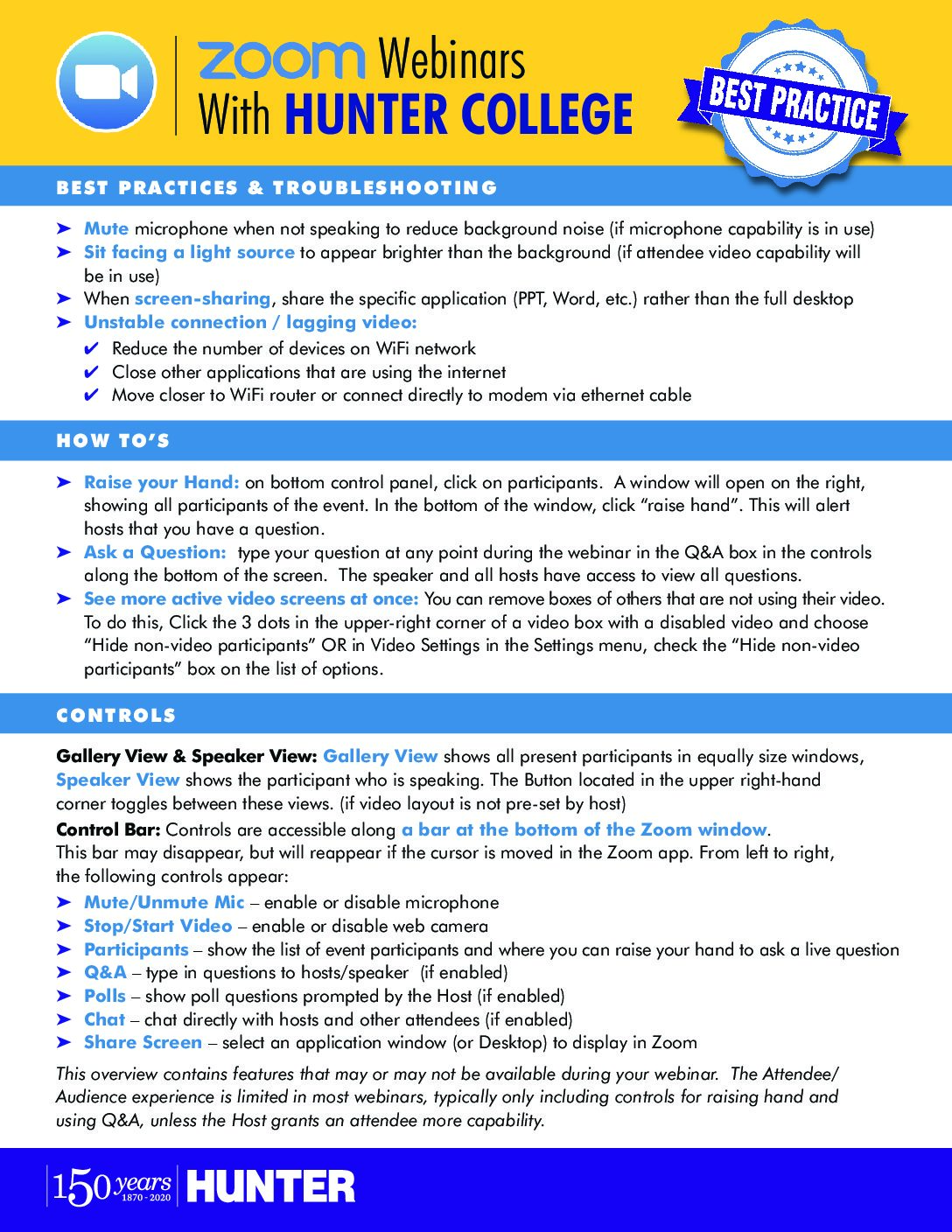 ZOOM-Webinars-Best-Practices | Hunter College
